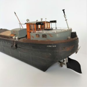 Maquette de péniche fluviale - L 118cm